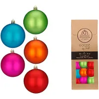 Merkloos Inge Christmas mini kerstballen van glas - 32x - gekleurd- 3 cm - Kerstbal