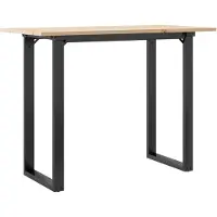 vidaXL Eettafel O-frame 100x50x75 cm massief grenenhout en staal