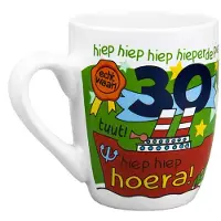 Merkloos Cartoon mok/beker 30 jaar verjaardagscadeau 300 ml - feest mokken