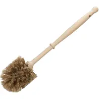 Merkloos Houten wc/toiletborstel bruin 36 cm - Toilet/badkameraccessoires wc-borstels - Toiletborstels