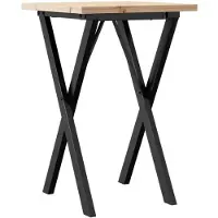 vidaXL Eettafel X-frame 50x50x75,5 cm massief grenenhout en staal