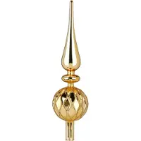 Merkloos Inge Goods Piek kerstboom - glas - goud - 31 cm - kerstboompieken
