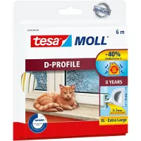 TESA Moll tochtstrip 05393 D profiel - 9mmx6m wit