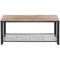 Beliani ASTON - Salontafel-Donkere houtkleur-Spaanplaat