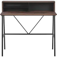 Beliani HARISON - Bureau-Zwart-Spaanplaat