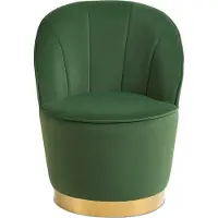 Beliani ALBY - Fauteuil-Groen-Fluweel