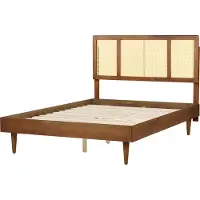 Beliani AURAY - Tweepersoonsbed-Lichte houtkleur-Rubberhout
