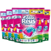 Witte Reus 4x Color Reus Wasmiddelcapsules 3+1 Power Caps Gekleurde Was 45 Stuks