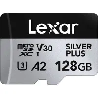 Lexar MicroSDXC Silver Plus UHS-1 128GB V30 R205/W100MB/s