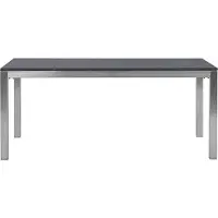 Beliani GROSSETO - Tuintafel-Grijs-Graniet, RVS