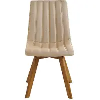 Beliani CALGARY - Eetkamerstoel-Beige-Polyester