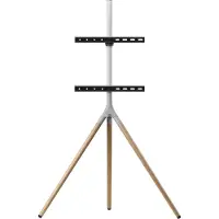 One For All Ondersteuning TV Universeel - - Statief - 32-65 Inches - Massief Hout - Chroom