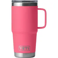 Yeti Rambler Travel Mug 20oz Stronghold Lid, Tropical Pink, thermos reismok met deksel, 591 ml