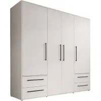 Meubella Kledingkast Mayen - Wit - 206 cm