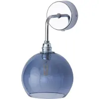 Ebb & Flow Rowan Wandlamp Deep blue | Shiny Silver E14 IP20