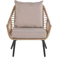 Beliani LAURETO - Bistroset-Natuurlijk-PE rotan