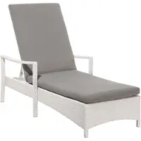 Beliani VASTO - Tuinligstoel-Wit-PE rotan