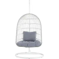 Beliani ALLERA - Hangstoel-Wit-Polyester