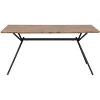 Beliani AMSTERDAM - Eettafel-Donkere houtkleur-MDF