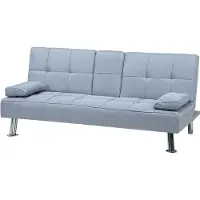 Beliani ROXEN - Driezitsbank-Grijs-Polyester