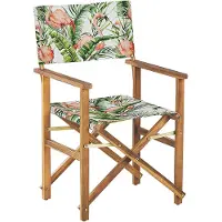 Beliani CINE - Tuinstoel-Groen-Polyester, Acaciahout