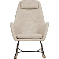 Beliani ARRIE - Schommelfauteuil-Beige-Polyester