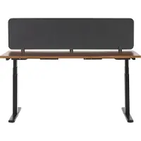 Beliani WALLY - Bureauscherm - Grijs - 180 cm - Polyester