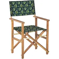 Beliani CINE - Tuinstoel set van 2 - Groen/Hout/Olijf - Polyester