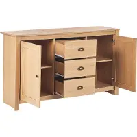 Beliani LANSIN - Sideboard-Lichte houtkleur-Vezelplaat