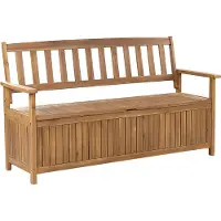 Beliani SOVANA - Tuinbank-Lichte houtkleur-Acaciahout