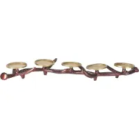 Beliani Kandelaar, Kandelaar aluminium bruin / goud 5 vlammen 69 cm CLEONAE