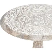 Beliani JAMBIA - Bijzettafel-Lichte houtkleur-Mangohout