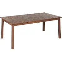 Beliani CESANA - Verlengbare tafel-Donkere houtkleur-Acaciahout