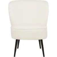 Beliani VOSS - Fauteuil-Wit-Bouclé