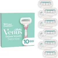 Venus Gillette Deluxe Smooth Sensitive Recharges de Rasoir (10x)