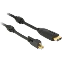 DeLOCK Premium Mini DisplayPort 1.2 naar HDMI 1.4 actieve kabel (4K 30 Hz) / zwart - 3 meter