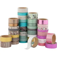 Creative Craft Lab Creatieve knutselset met washi tape, inclusief opbergbox met 40 rollen, voor diverse knutselprojecten