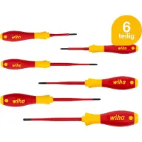 Wiha VDE-Torx-Schraubendreher 1000V 6-tlg. T8-T25 SoftFin.-slimFix Schroevendraaierset VDE 6-delig Binnen-Torx