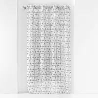 Douceur d'intérieur Vitrages PANNEAU A OEILLETS 140 x 240 CM VOILE SABLE IMPRIME GABI GRIS dames 140x240 cm