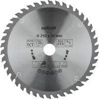 Wolfcraft HM Cirkelzaagblad | 42 td | Ø250 x 30 x 3,2mm | 1 stuk - 6680000