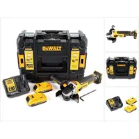 DeWalt DCG 405 D2 Akku Winkelschleifer 18V 125mm Brushless + 2x Akku 2,0Ah + Ladegerät + TSTAK