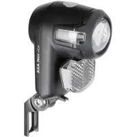 Axa Nox City Fietsverlichting – LED Fietslampjes Voorlicht op Batterijen – Auto/Off Functie – Waterdicht – Double Lens Technology – 15 m Lichtbeeld – 1.000 m Zichtbaarheid – Zwart