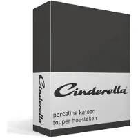 Cinderella Topper Hoeslaken Anthracite (Katoen)-200 x 210 cm