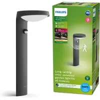 Philips Tyla sokkellamp op zonne-energie - antraciet - met sensor - 1.2W