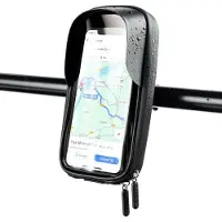 IMoshion Telefoonhouder fiets - Spatwaterdicht - Met Zonneklep - Zwart