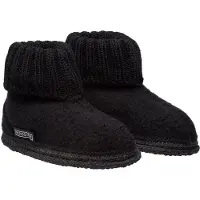 Bergstein Cozy pantoffel Zwart Jongens/Meisjes Wol Effen - maat 32