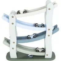 Small Foot - Houten Autobaan Blauw met 4 Auto's