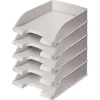 Leitz Opbergmand standaard 5227, kunststof, 5 stuks, grijs
