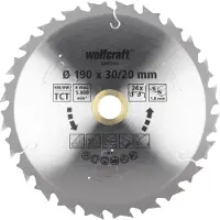 Wolfcraft 6347000 Cirkelzaagblad 190 x 30 x 1.8 mm Aantal tanden: 24 1 stuk(s)