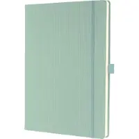 Sigel Conceptum Schrijfblok A4 Geruit Zijdelings gebonden Kunststof Harde kaft Mintgroen Geperforeerd 194 Pagina's
